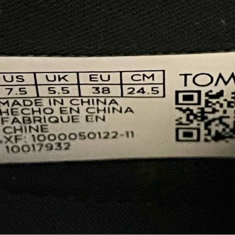 Toms Women's Black Slip-On Sneakers - Picture 8 of 8